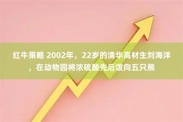 红牛策略 2002年，22岁的清华高材生刘海洋，在动物园将浓硫酸先后泼向五只熊